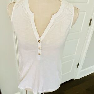 Lilly Pulitzer White Sleeveless Tank Top
